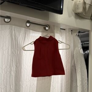 fab'rik Red Sleeveless Crop Top